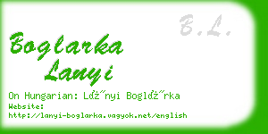 boglarka lanyi business card